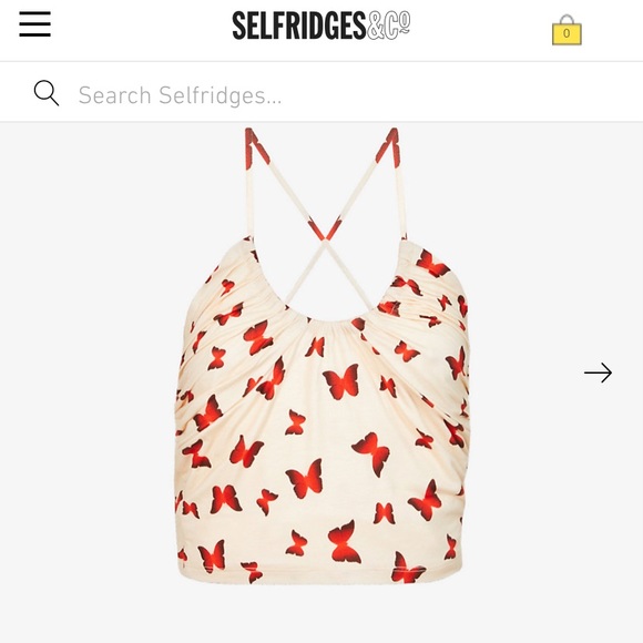 NWT Musier Paris Butterfly Paz soft stretchy jersey strappy  tank top size 40 - Picture 5 of 16